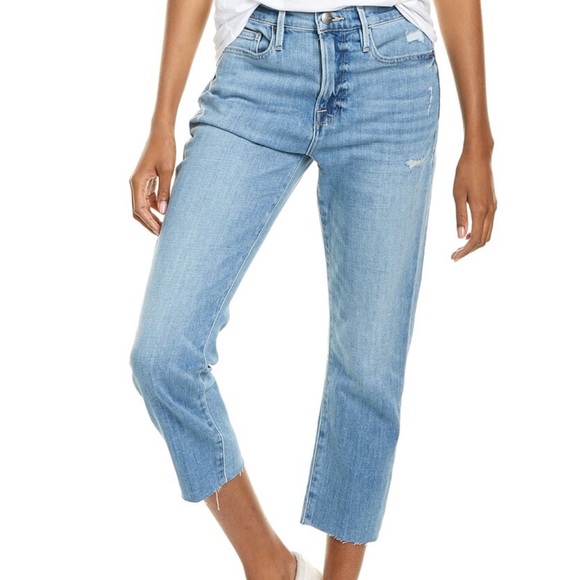 Frame Denim Denim - Frame Denim Le Beau Loose Fit Cropped Jeans